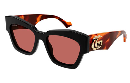Gucci GG1422S 005 black havana orange 55 Akiniai nuo saulės moterims